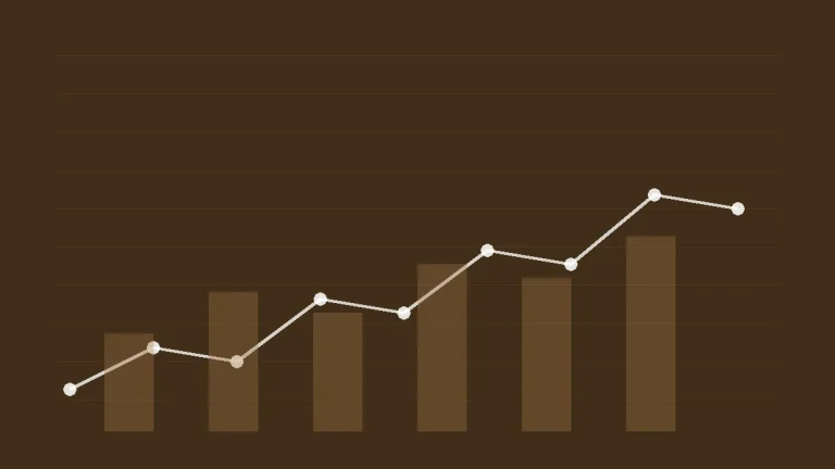 Commodity market and economic development charts on screens