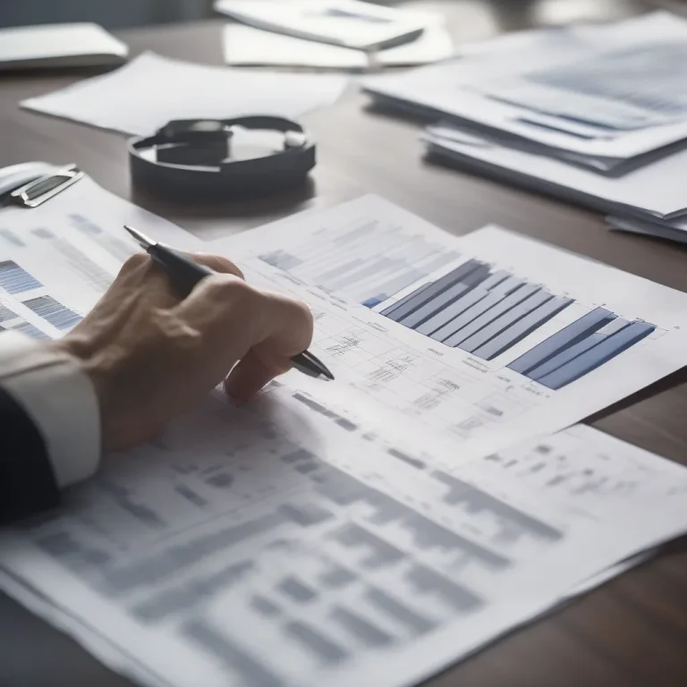 Market analysis report bar charts marked by analyst